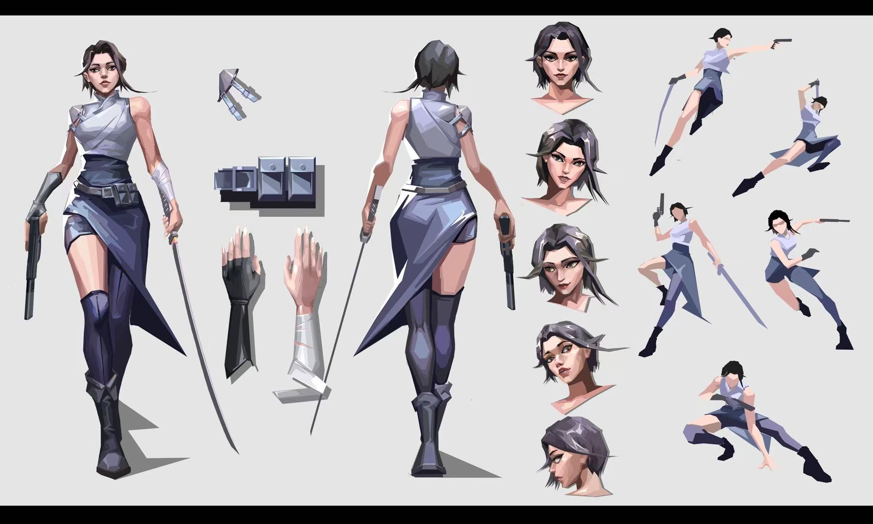 Lyra color model sheet