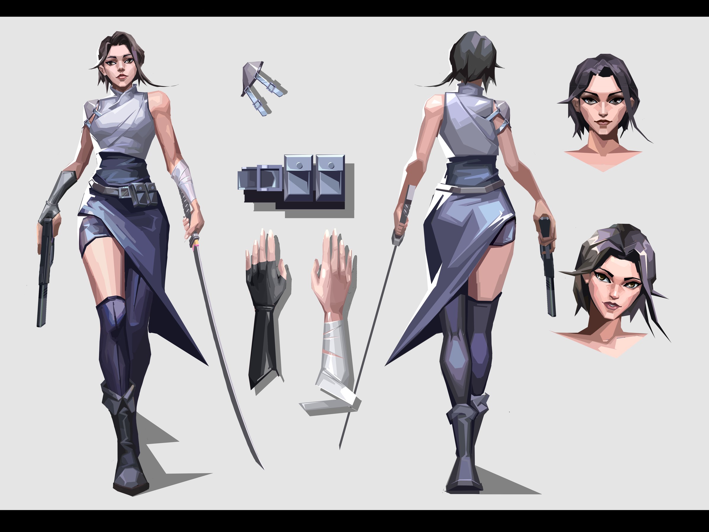 Lyra black-and-white model sheet, final