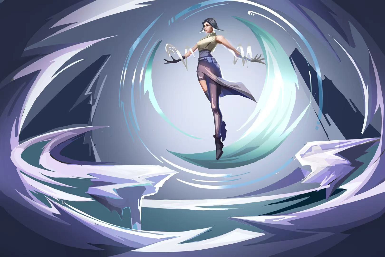 Lunar Eclipse ultimate — final key art of Lyra floating inside her energy ring